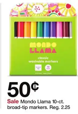 Target Mondo Llama 10-ct. broad-tip markers offer