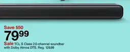 Target TCL S Class 2.0-channel soundbar with Dolby Atmos DTS offer