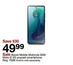 Target Boost Mobile Motorola 2024 Moto G 5G prepaid smartphone offer