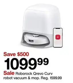 Target Roborock Qrevo Curv robot vacuum & mop offer