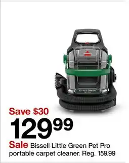 Target Bissell Little Green Pet Pro portable carpet cleaner offer