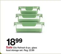Target Ello Refresh 6-pc. glass food storage set offer