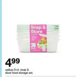 Target up & up 3-ct. snap & store food storage set offer