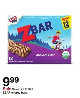 Target Select CLIF Kid ZBAR energy bars offer