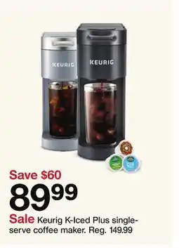 Target Keurig K-Iced Plus single-serve coffee maker offer