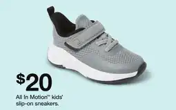 Target All In Motion kids' slip-on sneakers offer