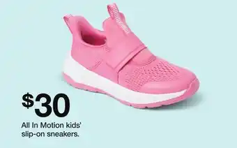 Target All In Motion kids' slip-on sneakers offer