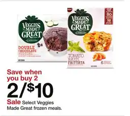 Target Select Veggies Made Great frozen meals offer