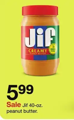 Target Jif 40-oz. peanut butter offer