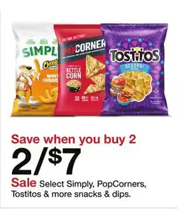 Target Select Simply, PopCorners, Tostitos & more snacks & dips offer
