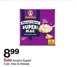 Target Annie's Super! 4-pk. mac & cheese offer