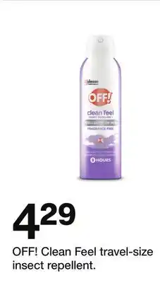 Target OFF! Clean Feel travel-size insect repellent offer