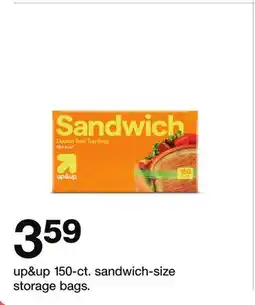 Target up & up 150 - ct. sandwich - size storage bags offer