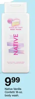 Target Native Vanilla Confetti 18-oz. body wash offer