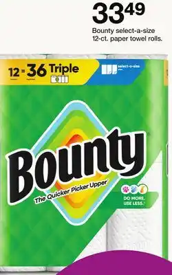 Target Bounty select-a-size 12-ct. paper towel rolls offer