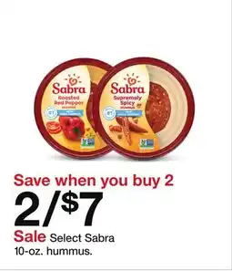 Target Select Sabra 10-oz. hummus offer