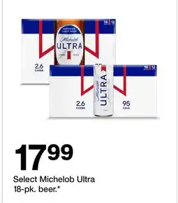 Target Select Michelob Ultra 18-pk. beer offer