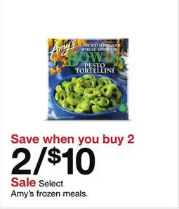 Target Select Amy's frozen meals offer