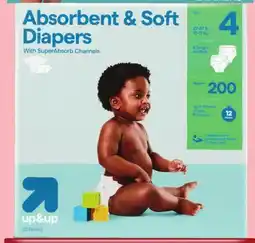 Target up&up absorbent & soft 200-ct. diapers offer
