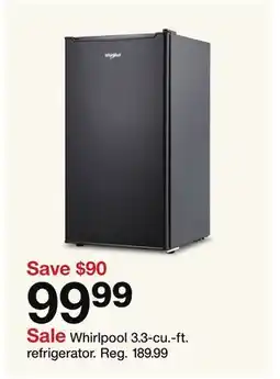Target Whirlpool 3.3-cu.-ft. refrigerator offer