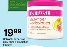 Target BelliWelli 16-serving daily fiber & probiotics powder offer