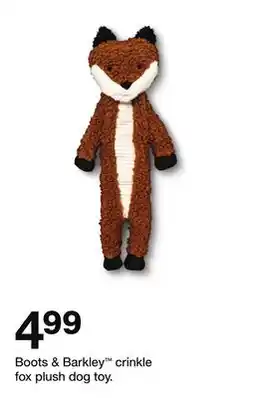 Target Boots & Barkley crinkle fox plush dog toy offer