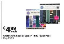 Michaels Craft Smith Special Edition 12x12 Paper Pads offer