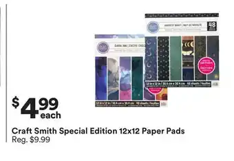 Michaels Craft Smith Special Edition 12x12 Paper Pads offer