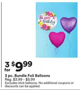Michaels 3 pc. Bundle Foil Balloons offer