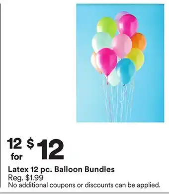 Michaels Latex 12 pc. Balloon Bundles offer
