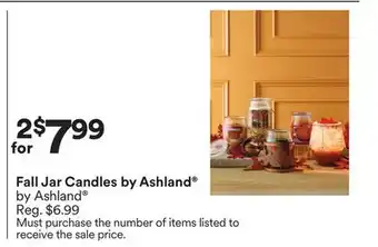 Michaels Fall Jar Candles by Ashland offer