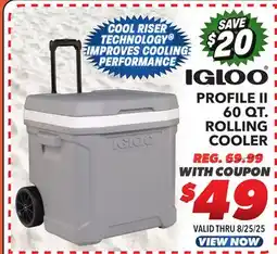 Big 5 Igloo Profile II 60-Qt. Rolling Cooler offer