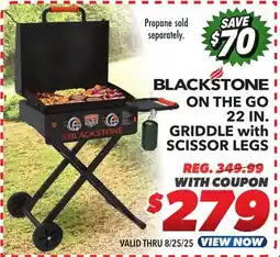 Big 5 Blackstone On The Go 22 Griddle with Scissor Legs offer