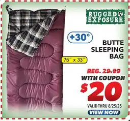 Big 5 Rugged Exposure Butte +30 Sleeping Bag offer