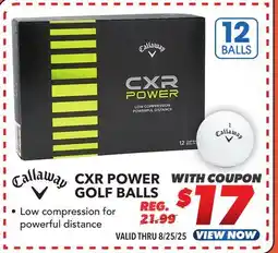 Big 5 Callaway CXR Power Golf Balls - 1-Dozen offer