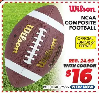 Big 5 Wilson NCAA Composite Official Football offer