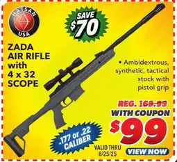 Big 5 Hatsan Zada Air Rifle with 4x32 Scope offer