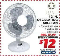 Big 5 LOMI 12 Oscillating Table Fan offer