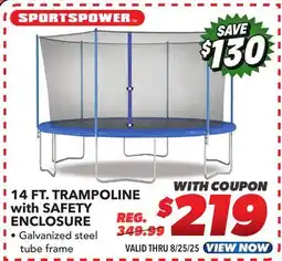 Big 5 Sportspower 14' Trampoline with Safety Enclosure offer