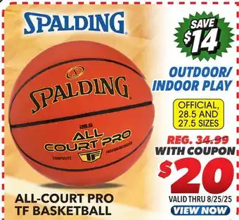 Big 5 Spalding All Court Pro TF Basketball offer