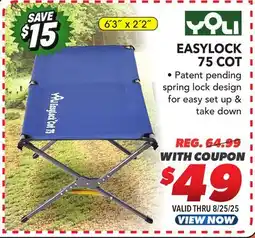 Big 5 Yoli EasyLock 75 Cot offer