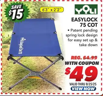 Big 5 Yoli EasyLock 75 Cot offer