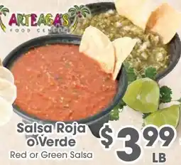 Arteagas Food Center Red or Green Salsa offer