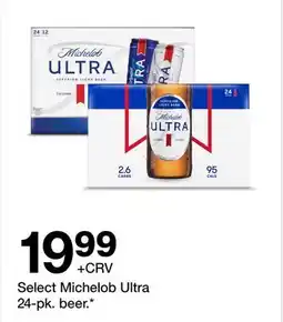 Target Select Michelob Ultra 24-pk. beer offer