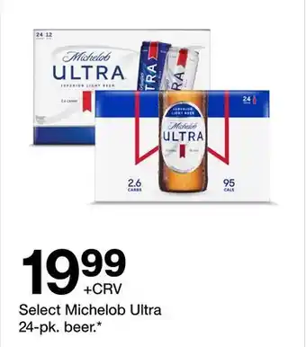 Target Select Michelob Ultra 24-pk. beer offer