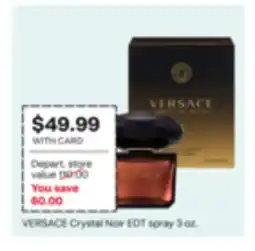 CVS VERSACE Crystal Noir EDT spray 3 oz offer
