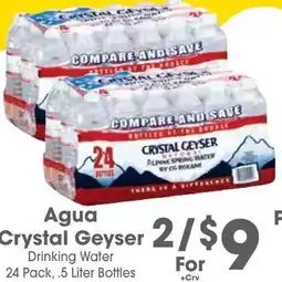 Arteagas Food Center Agua Crystal Geyser 2/$9 offer