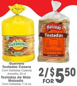 Arteagas Food Center Guerrero Tostadas Casera offer