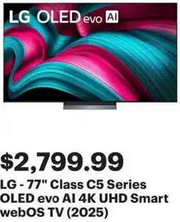 Best Buy LG-77" Class C5 Series OLED evo AI 4K UHD Smart webOS TV offer