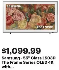Best Buy Samsung - 55" Class The Frame Series QLED 4K offer